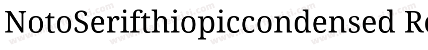 NotoSerifthiopiccondensed Requla字体转换